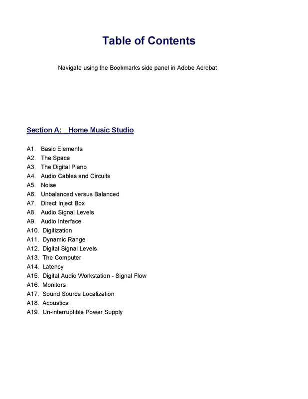 Table of Contents pg 1